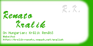 renato kralik business card