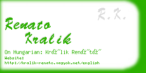 renato kralik business card